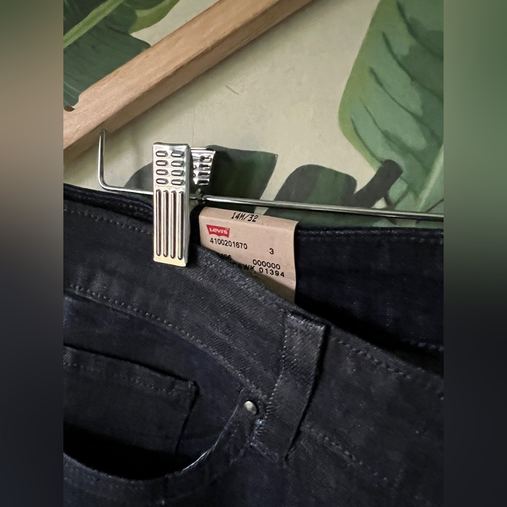 Levi’s Mid Rise Bootcut Skinny Dark Wash Shine Jeans Womens 14 M NWT - Picture 9 of 13